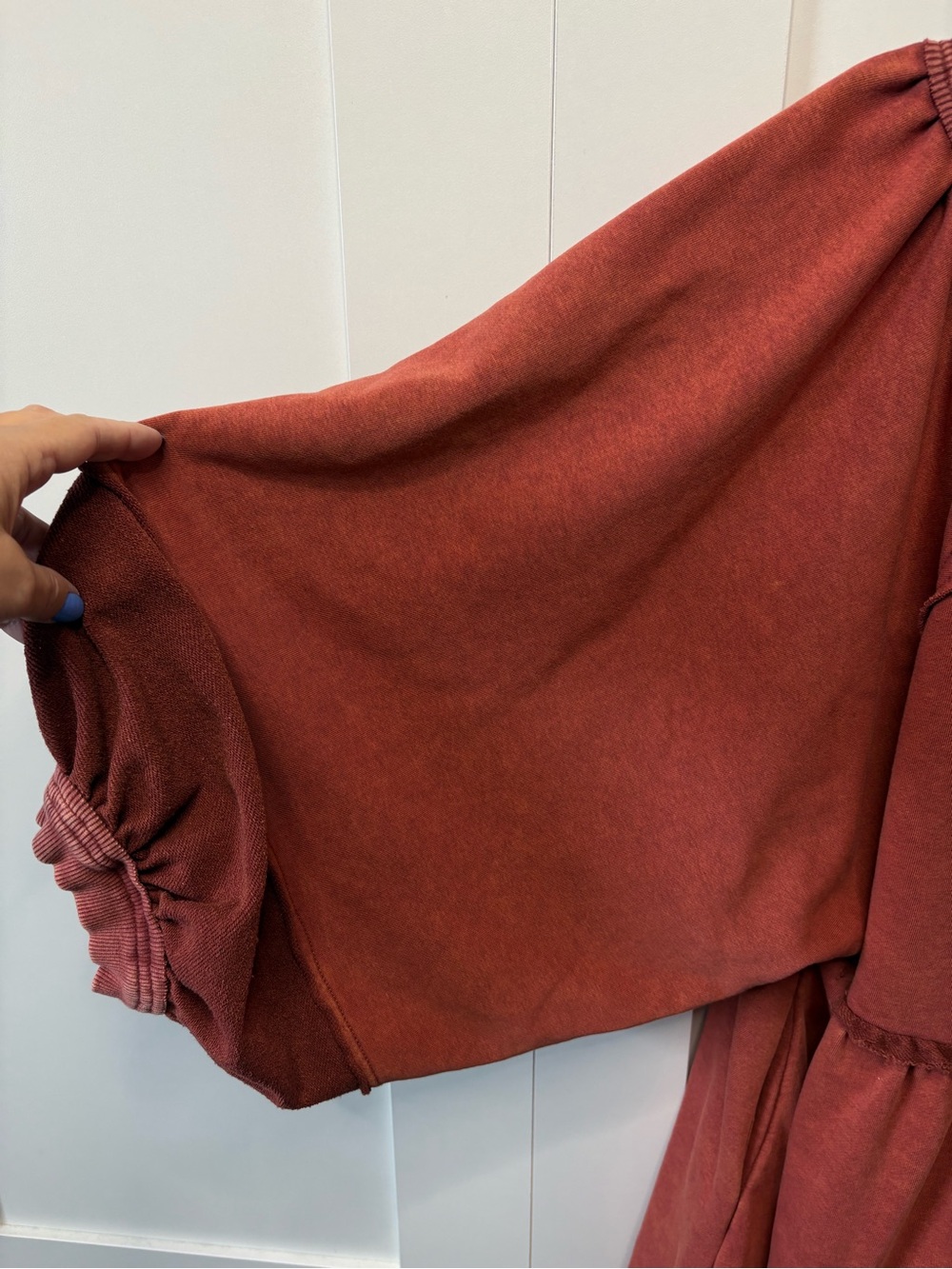 Oli & Hali Rust Casual Peasant Top-Oversized - Picture 6 of 8